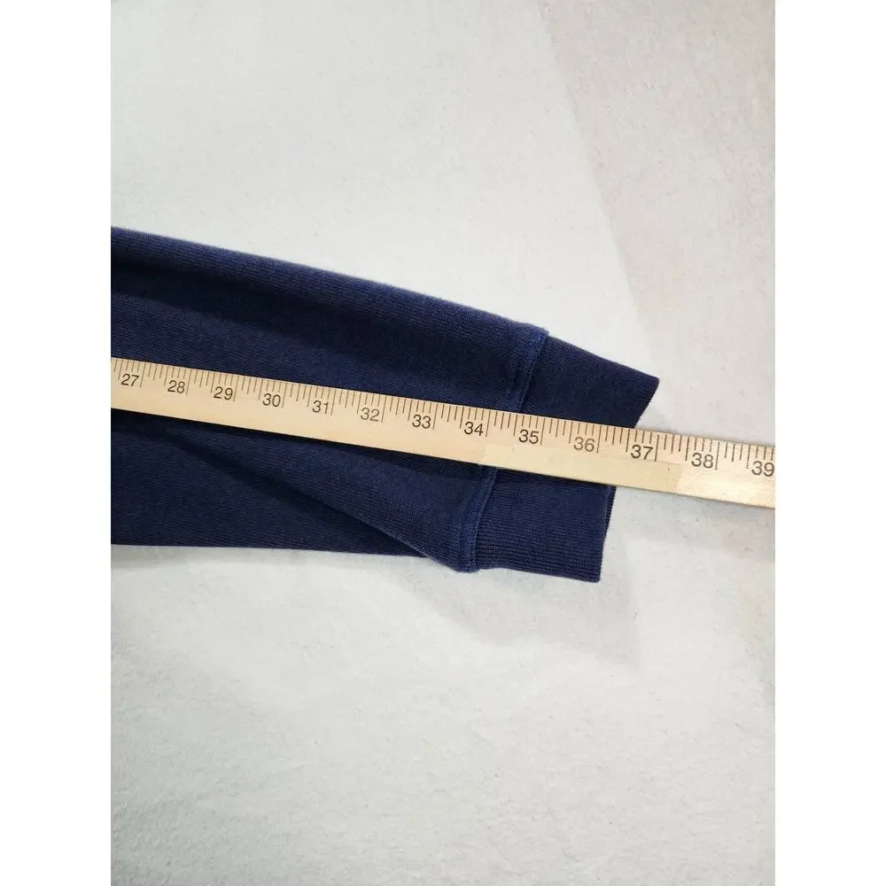 L.L. Bean Snap-T Knit Pullover Blue Gray Trim Men's XL